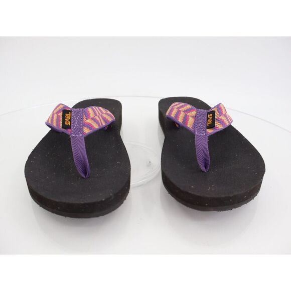 Teva ReFlip Sandal Slide Flip Flop Thong Black Purple Size 11 Beach Slip On - Picture 3 of 12
